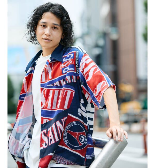 Paris Saint-Germain「【Paris Saint-Germain / パリ・サン＝ジェルマン】 VINTAGE SCARF SHIRT」|シャツ・ブラウス|ネイビー