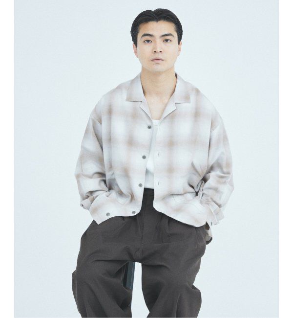 J.S.Homestead「J.S.Homestead / リラックス オンブレ オープン カラー シャツ」|シャツ・ブラウス|