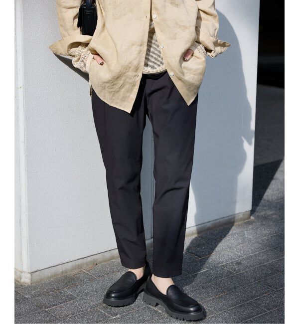 JOURNAL STANDARD「《追加4》【撥水/接触冷感/洗える/UV】リネンナイロンストレッチテーパードパンツ」|その他|ブラック