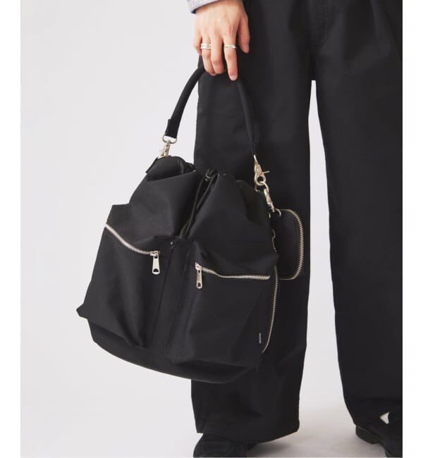 JOURNAL STANDARD relume「PACKING / パッキング 別注 2WAY ドローストリング ショルダーバッグ」|ショルダー・メッセンジャー|ブラック