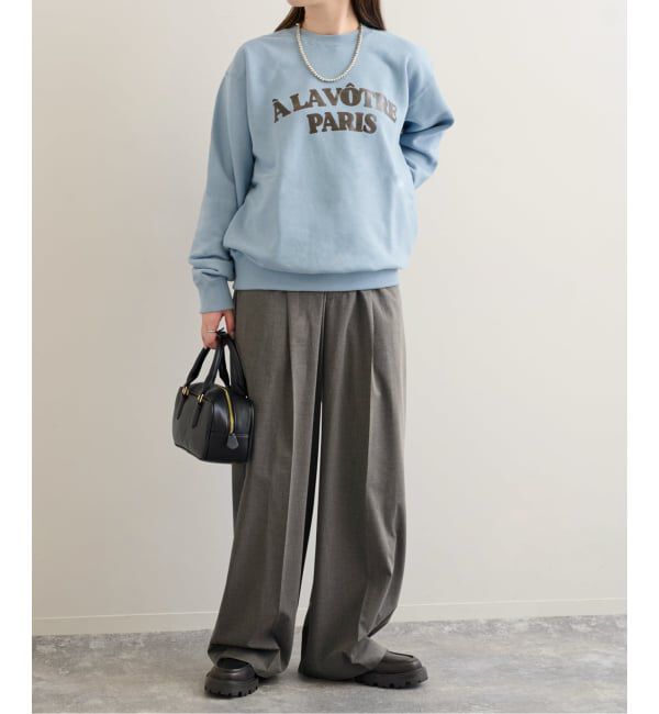 U by SPICK&SPAN「《追加2》2WAYトロタックイージーワイド」|スラックス|