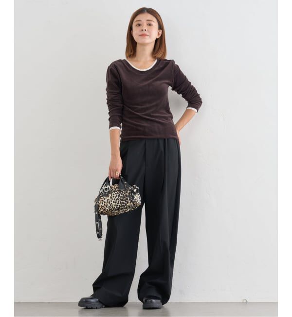 U by SPICK&SPAN「《追加2》2WAYトロタックイージーワイド」|スラックス|