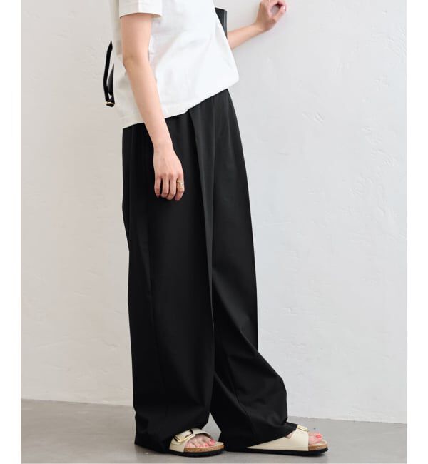 U by SPICK&SPAN「《追加2》2WAYトロタックイージーワイド」|スラックス|