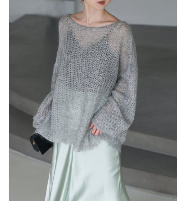 NOBLE「モヘヤウールシアープルオーバー」|ニット・セーター|