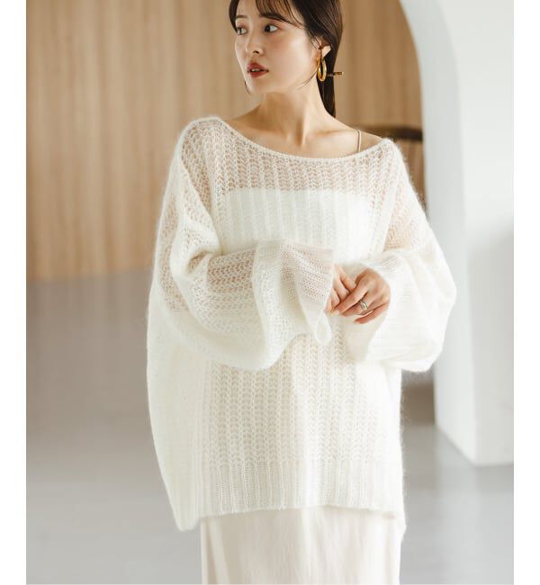 NOBLE「モヘヤウールシアープルオーバー」|ニット・セーター|