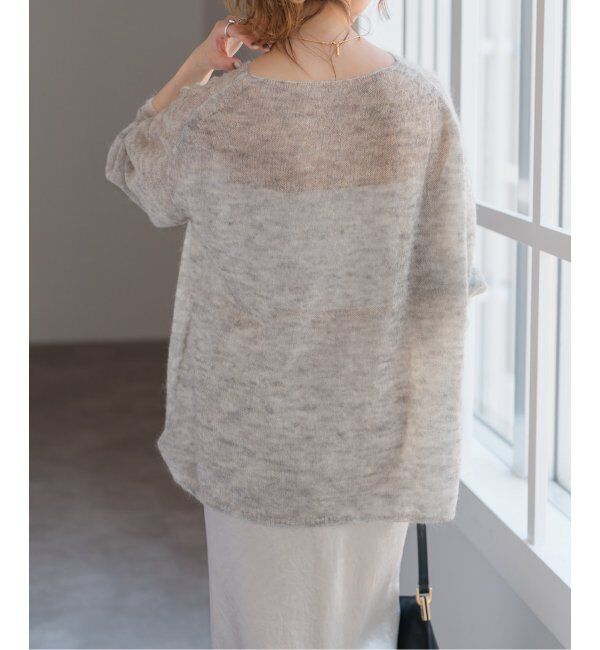 Spick and Span「《追加》ルーズモヘヤミックスボートネックニット」|ニット・セーター|