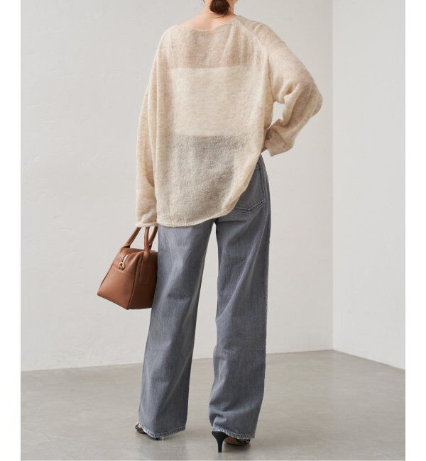 Spick and Span「《追加》ルーズモヘヤミックスボートネックニット」|ニット・セーター|