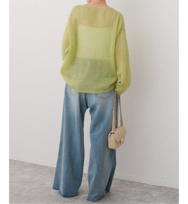 Spick and Span「《追加》ルーズモヘヤミックスボートネックニット」|ニット・セーター|