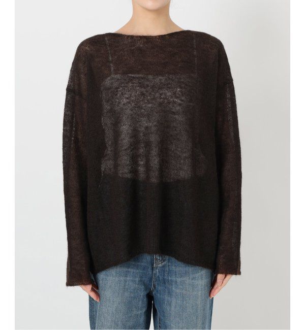 Spick and Span「《追加》ルーズモヘヤミックスボートネックニット」|ニット・セーター|