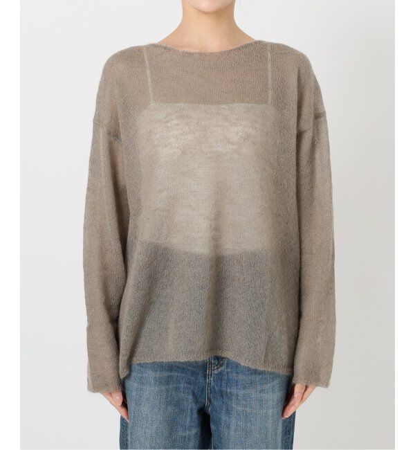 Spick and Span「《追加》ルーズモヘヤミックスボートネックニット」|ニット・セーター|