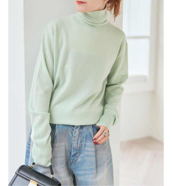 Spick and Span「カシミヤタートルニットプルオーバー」|ニット・セーター|グリーン B