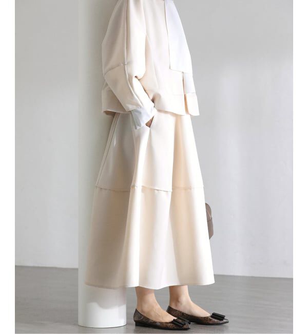  「《予約》【洗える】ボンディングコクーンスカート」|スカート|