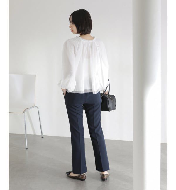  「《予約》【洗える】2wayチュールプリーツブラウス」|シャツ・ブラウス|