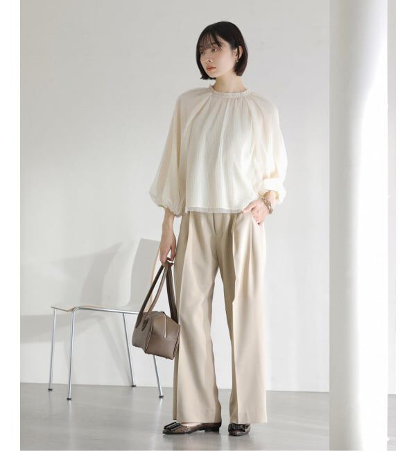  「《予約》【洗える】2wayチュールプリーツブラウス」|シャツ・ブラウス|