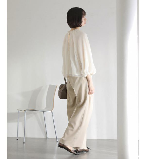  「《予約》【洗える】2wayチュールプリーツブラウス」|シャツ・ブラウス|