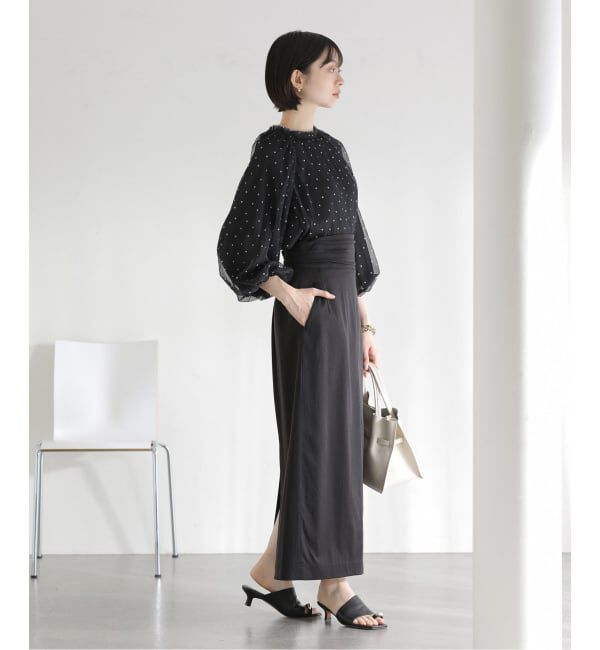  「《予約》【洗える】2wayチュールプリーツブラウス」|シャツ・ブラウス|