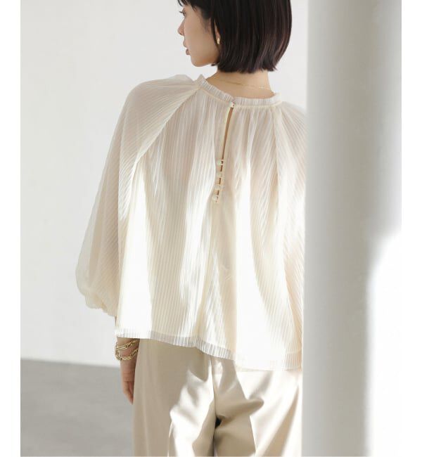  「《予約》【洗える】2wayチュールプリーツブラウス」|シャツ・ブラウス|