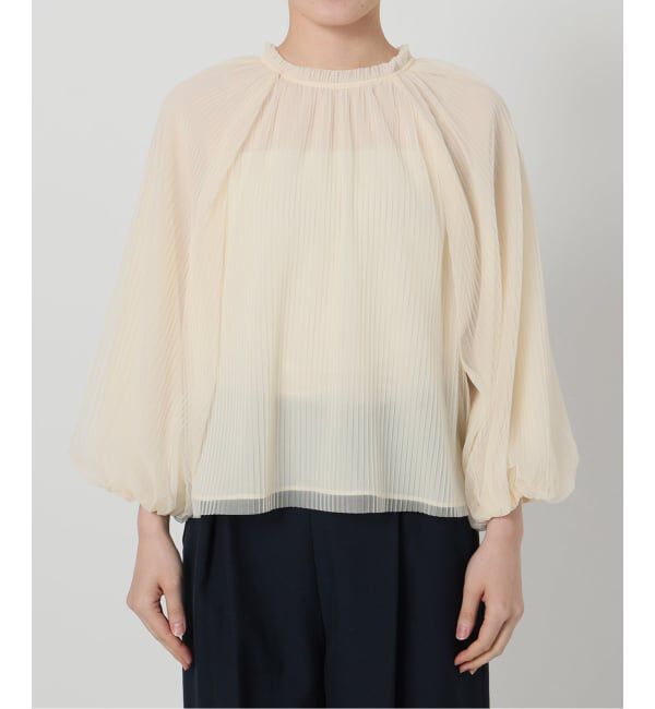  「《予約》【洗える】2wayチュールプリーツブラウス」|シャツ・ブラウス|
