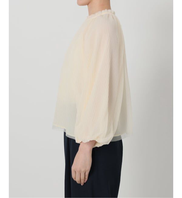  「《予約》【洗える】2wayチュールプリーツブラウス」|シャツ・ブラウス|