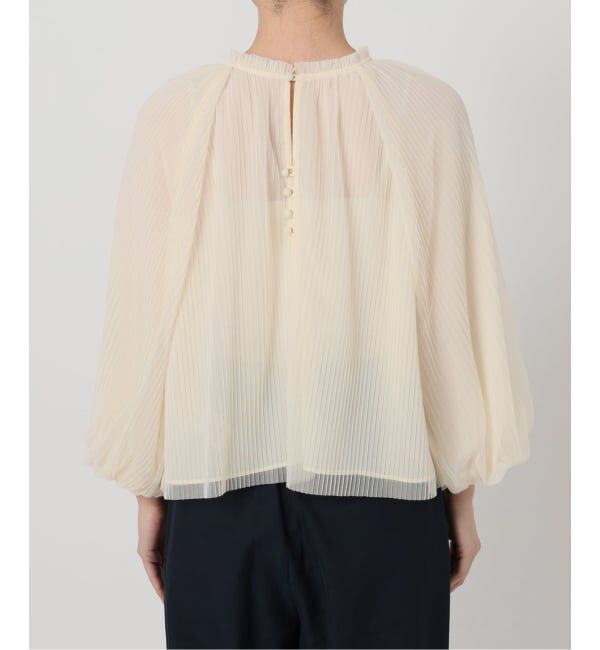  「《予約》【洗える】2wayチュールプリーツブラウス」|シャツ・ブラウス|