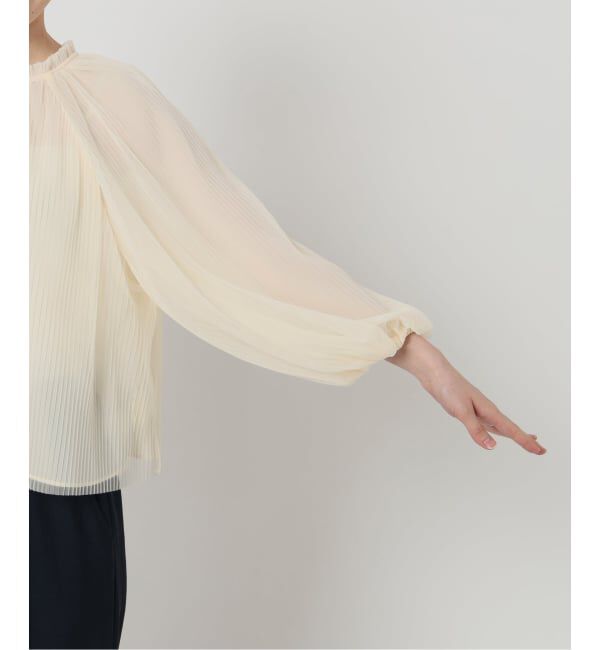  「《予約》【洗える】2wayチュールプリーツブラウス」|シャツ・ブラウス|