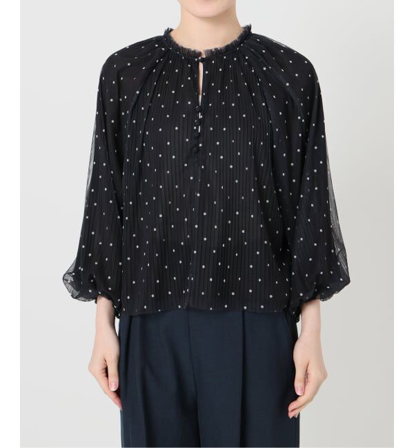  「《予約》【洗える】2wayチュールプリーツブラウス」|シャツ・ブラウス|