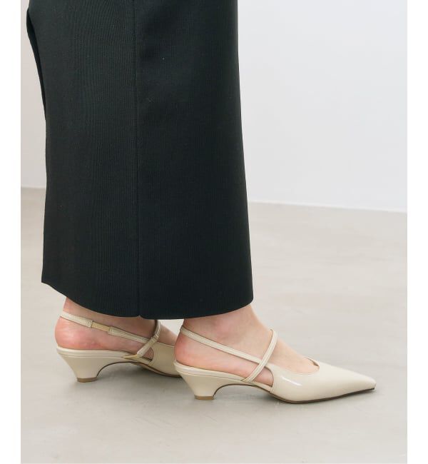  「《予約》3.5cmフレンチスクエアスリングバック」|パンプス|