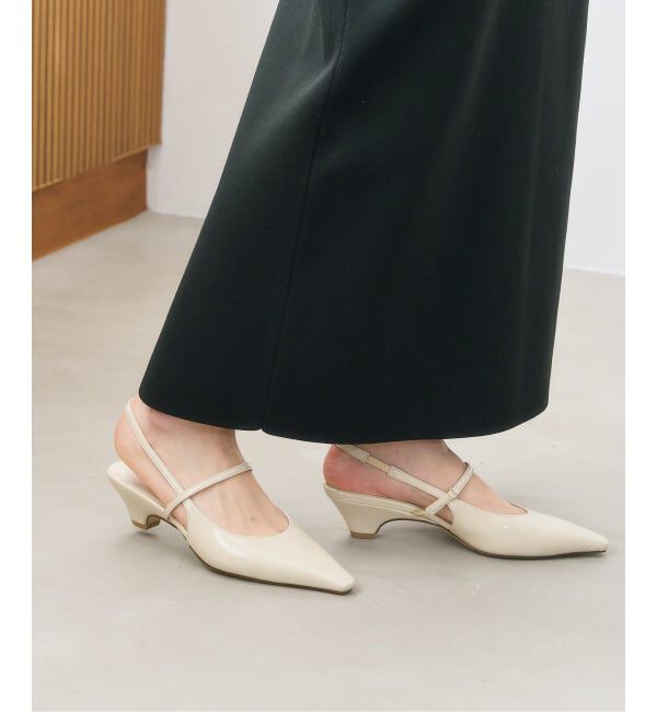  「《予約》3.5cmフレンチスクエアスリングバック」|パンプス|