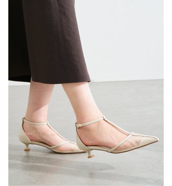  「《追加予約》3.5cmTストラップシアーパンプス」|パンプス|ナチュラル
