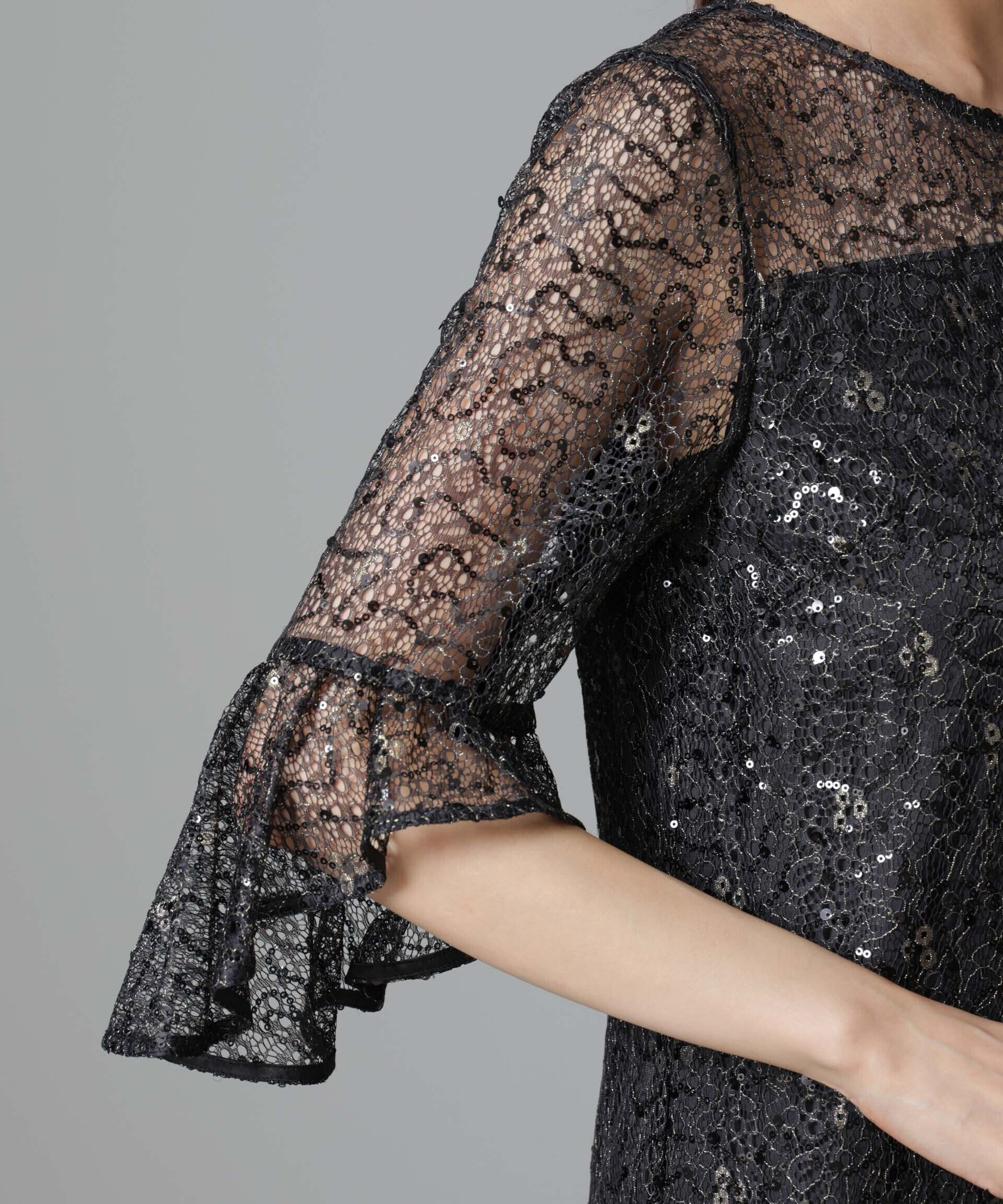 nano･universe「troisiemechaco/SPANGLE LACE ワンピース」|ワンピース|