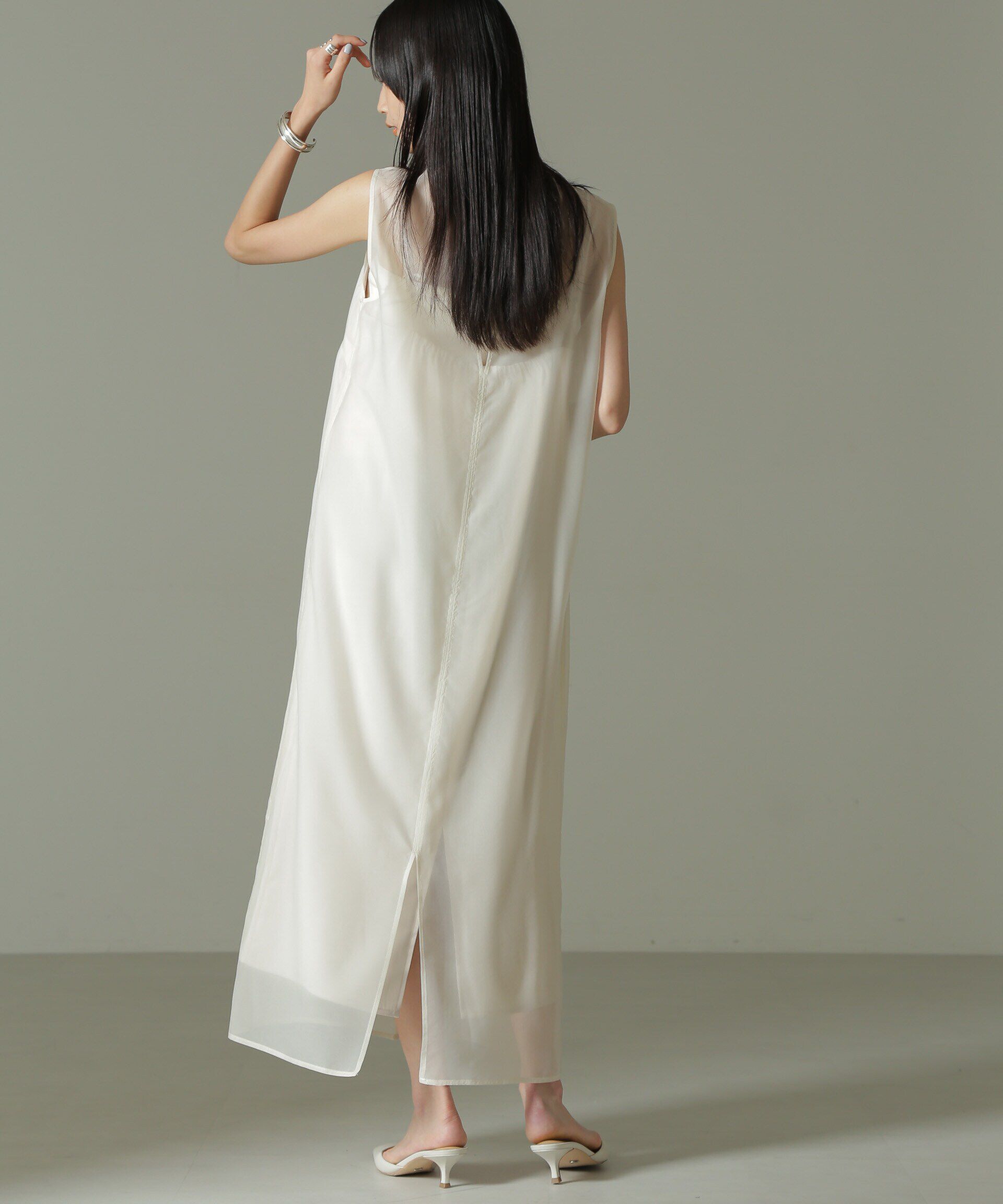 nano･universe「シアードレス&キャミソールワンピースセット」|ワンピース|