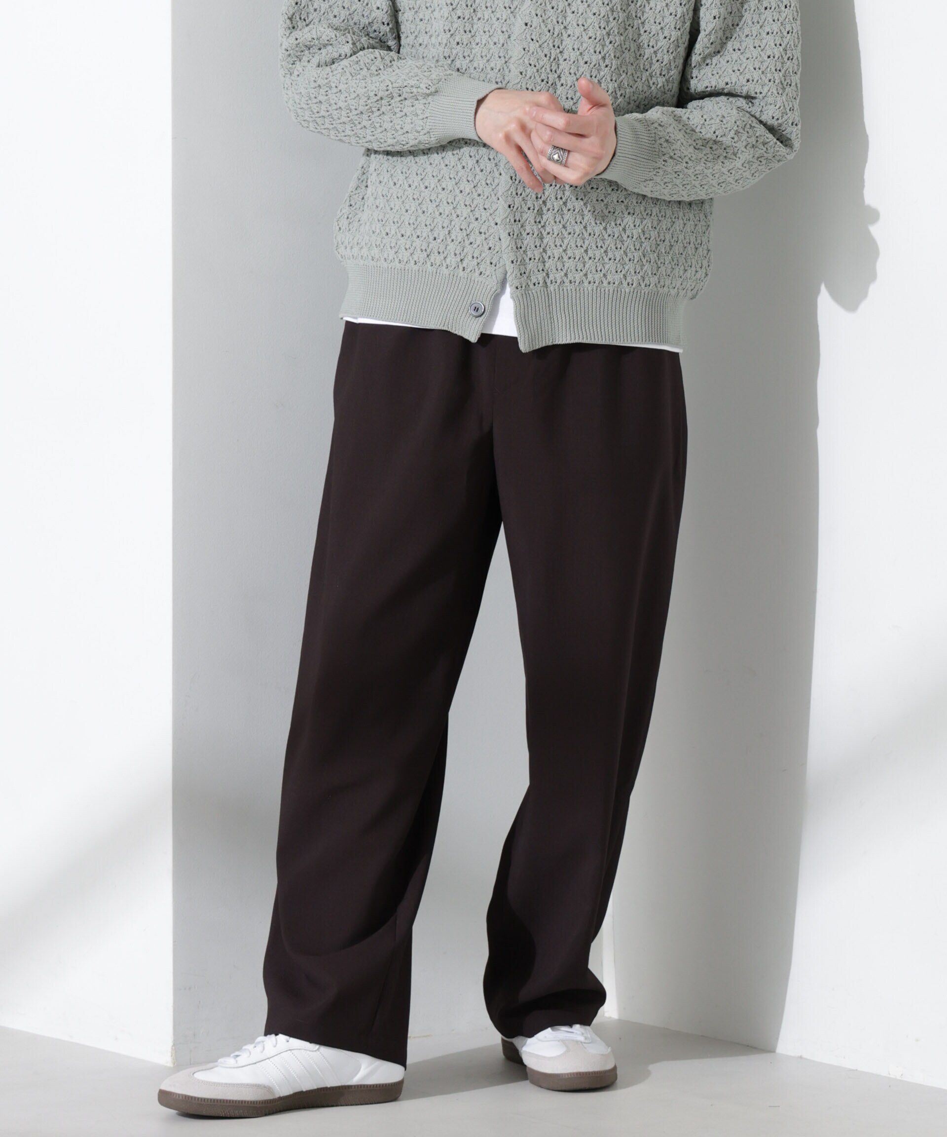 nano･universe「「大人のワイドパンツ」ハイツイストワイドスラックス」|チノ|