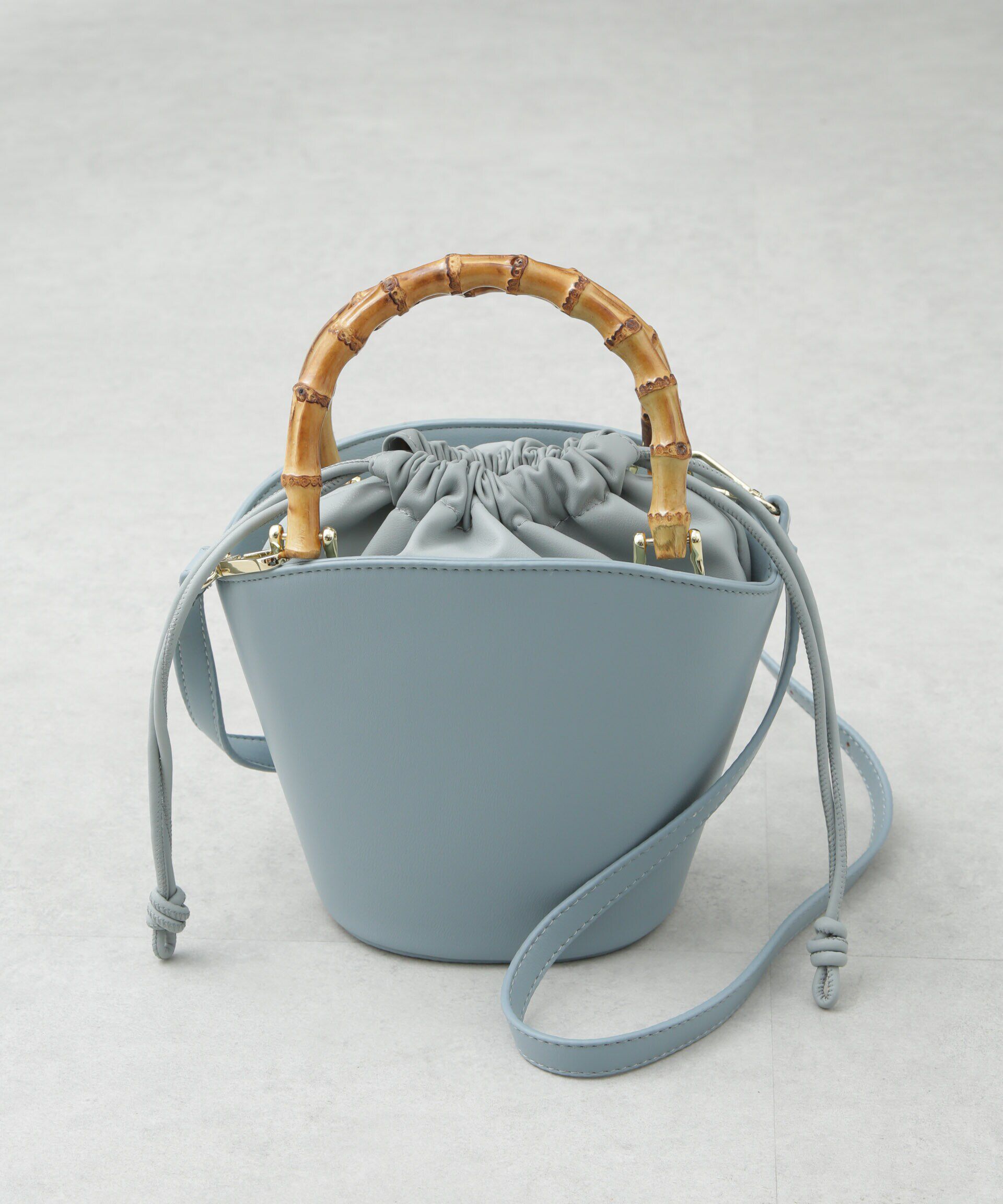 nano･universe「バンブーハンドルミニバケツバッグ」|ショルダー・メッセンジャー|