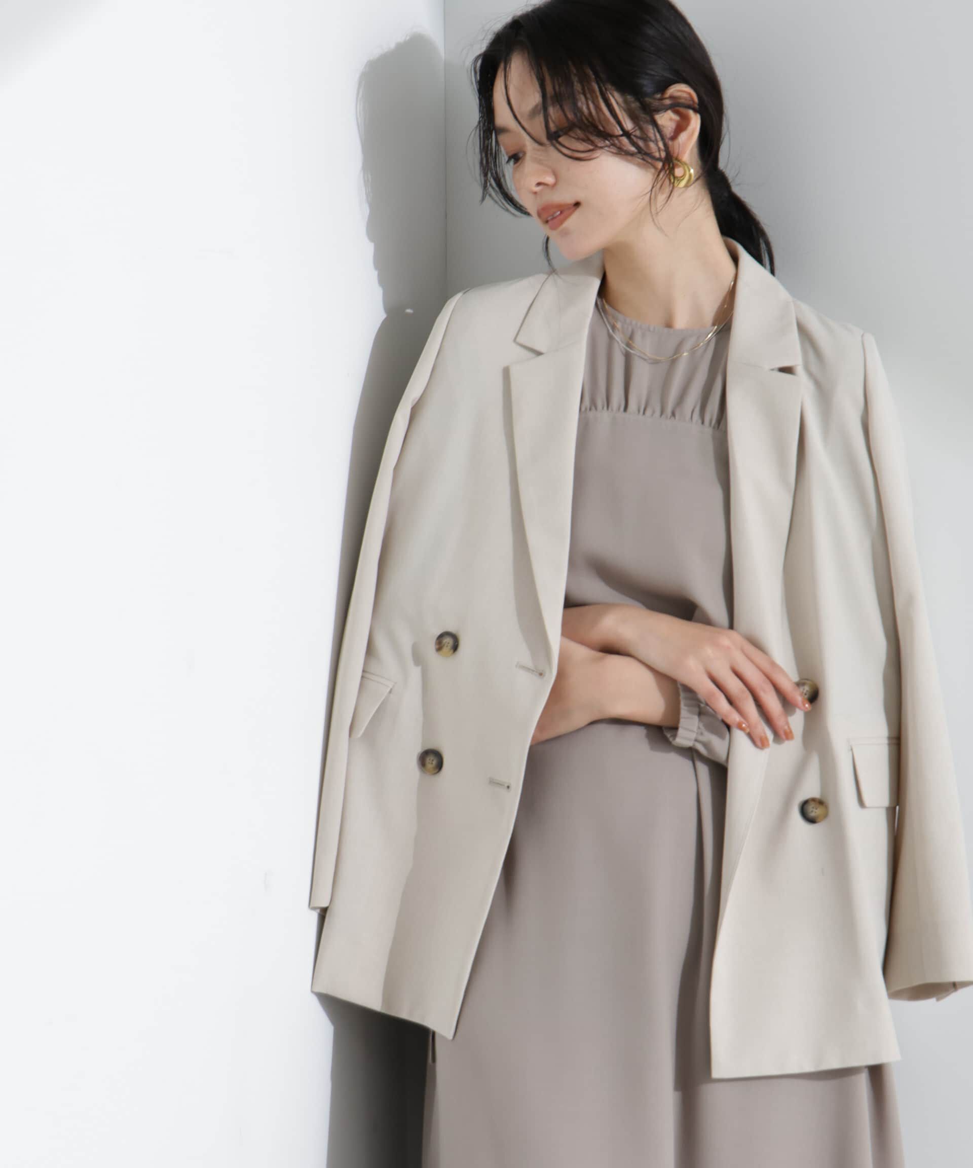 nano･universe「ライトファンクション ダブルジャケット(セットアップ可)」|テーラードジャケット|アイボリー7