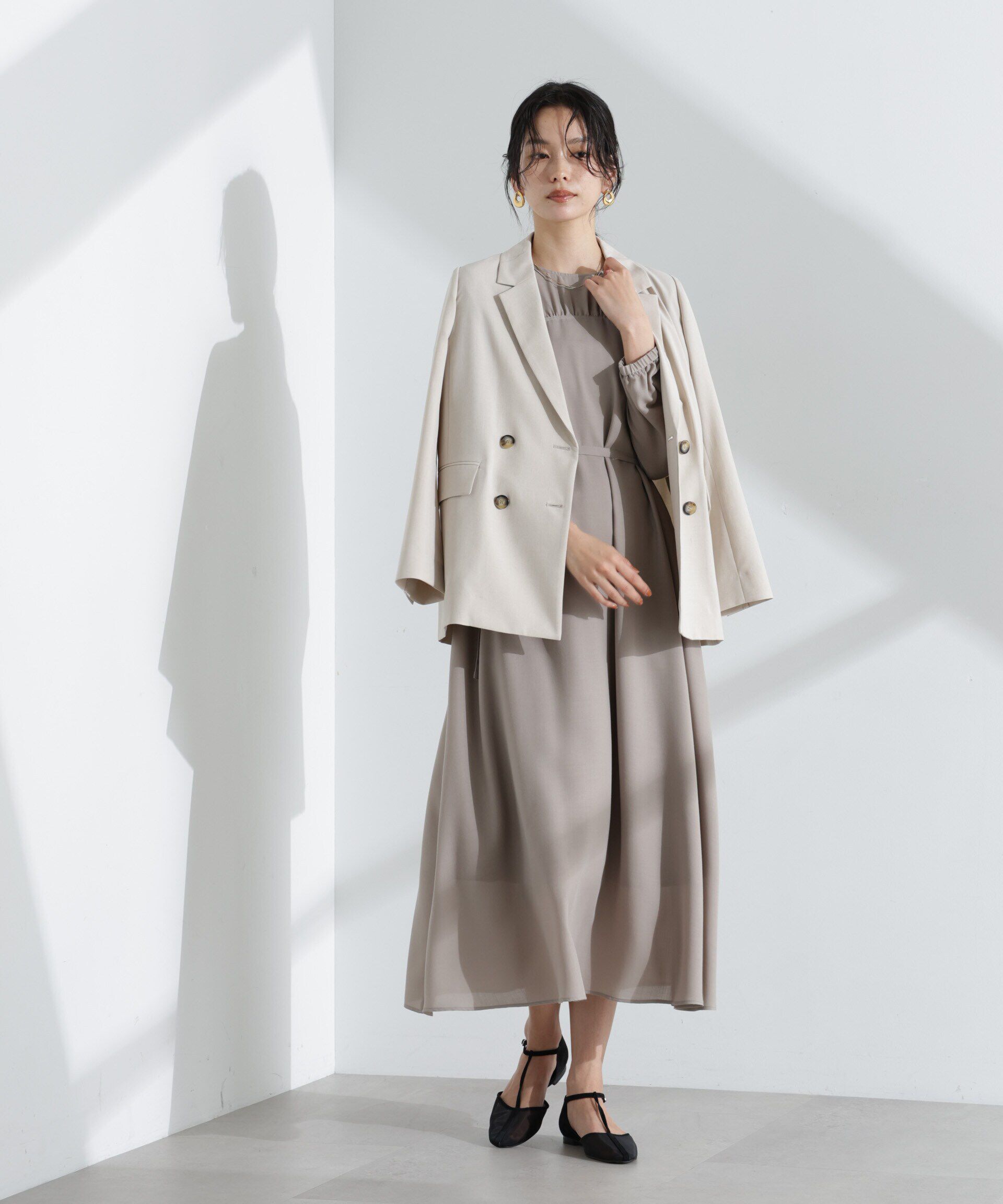 nano･universe「ライトファンクション ダブルジャケット(セットアップ可)」|テーラードジャケット|