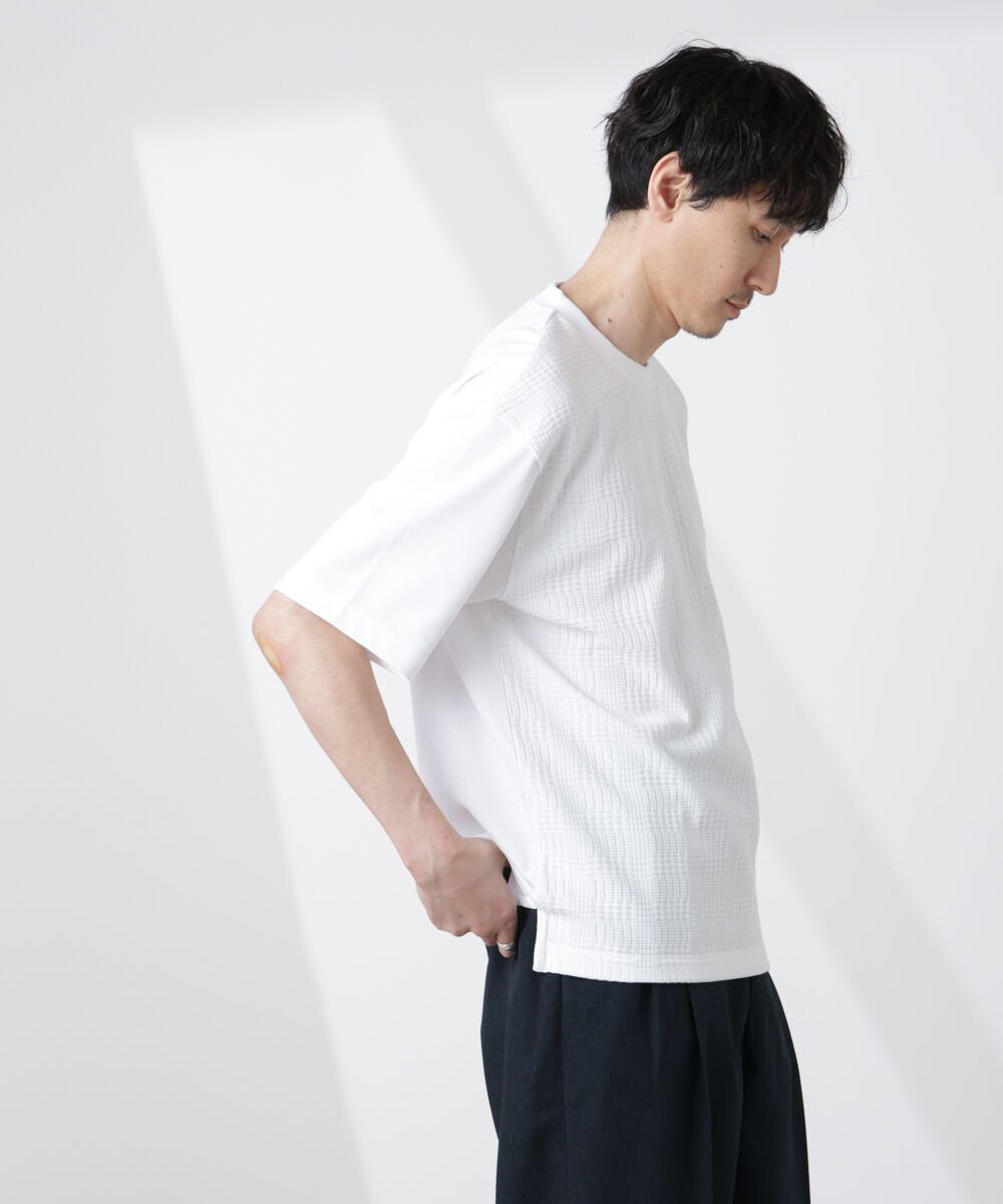 nano･universe「リンクスジャガードコンビTシャツ」|Tシャツ・カットソー|