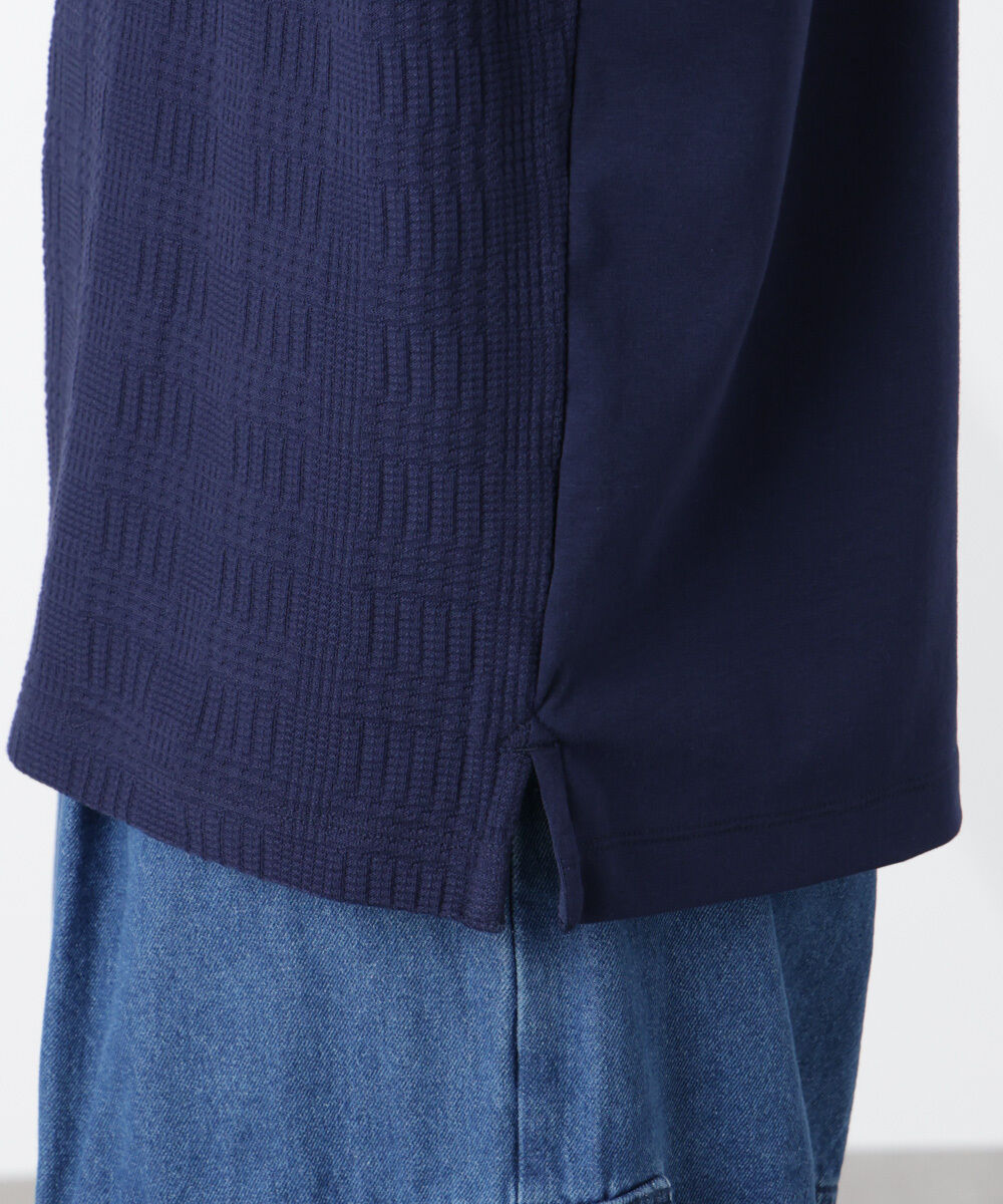 nano･universe「リンクスジャガードコンビTシャツ」|Tシャツ・カットソー|