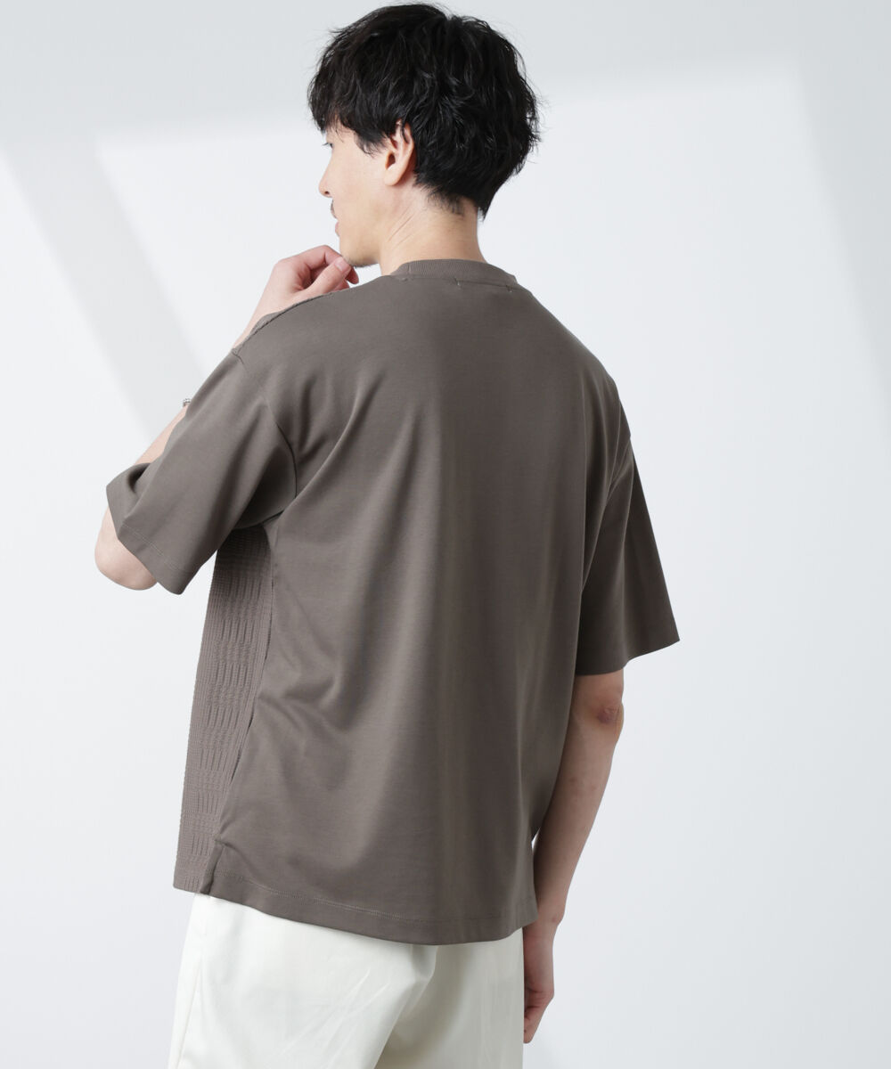 nano･universe「リンクスジャガードコンビTシャツ」|Tシャツ・カットソー|