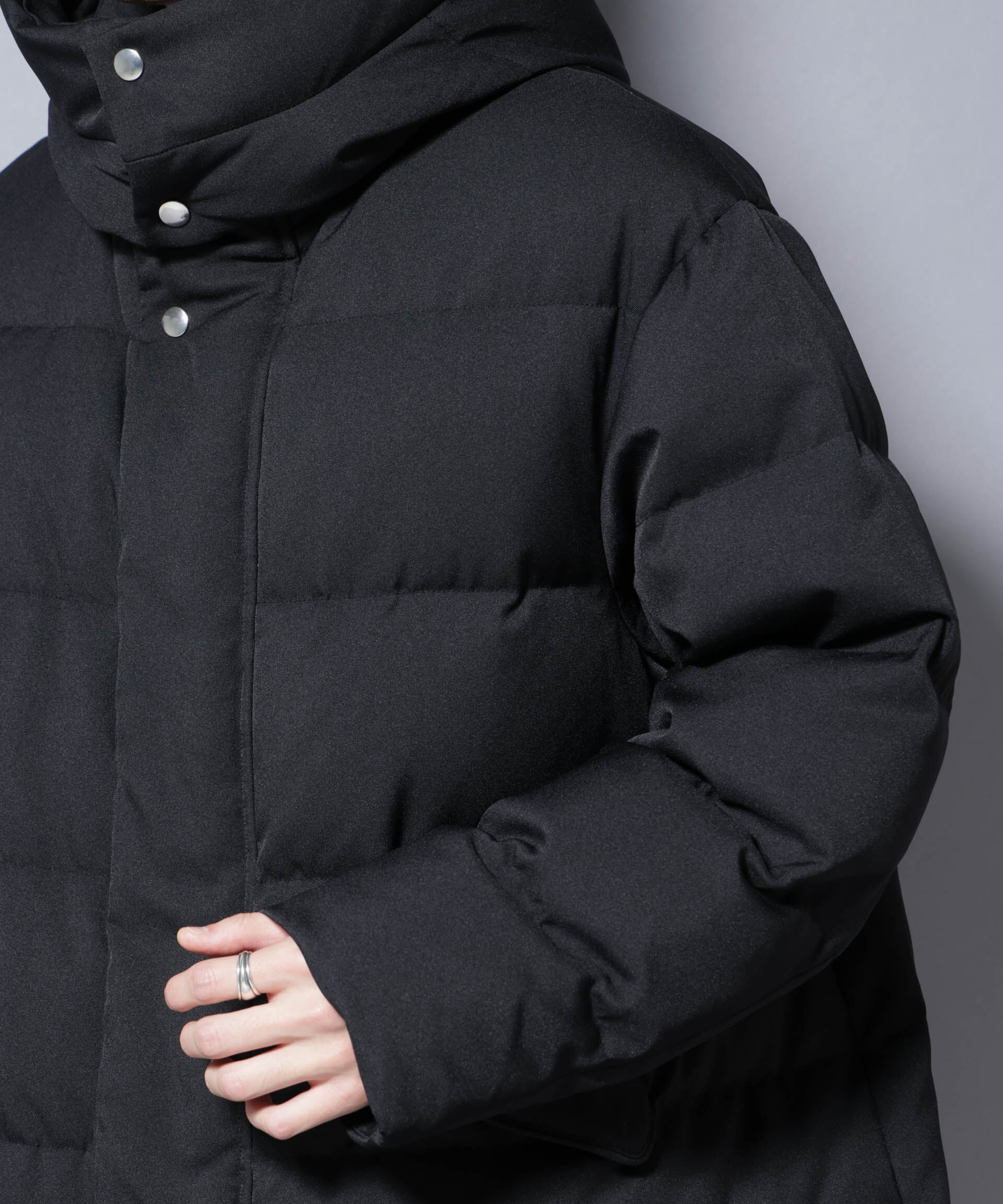 nano･universe「「西川ダウン(R)」フェイクファーカラーサージロングダウン」|ダウン|