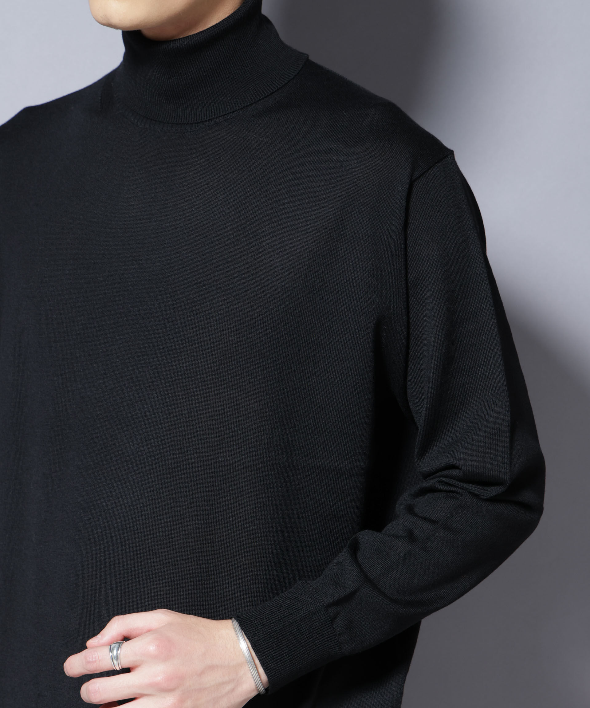 nano･universe「「毛玉レスニット」ファインゲージタートルネック」|ニット・セーター|