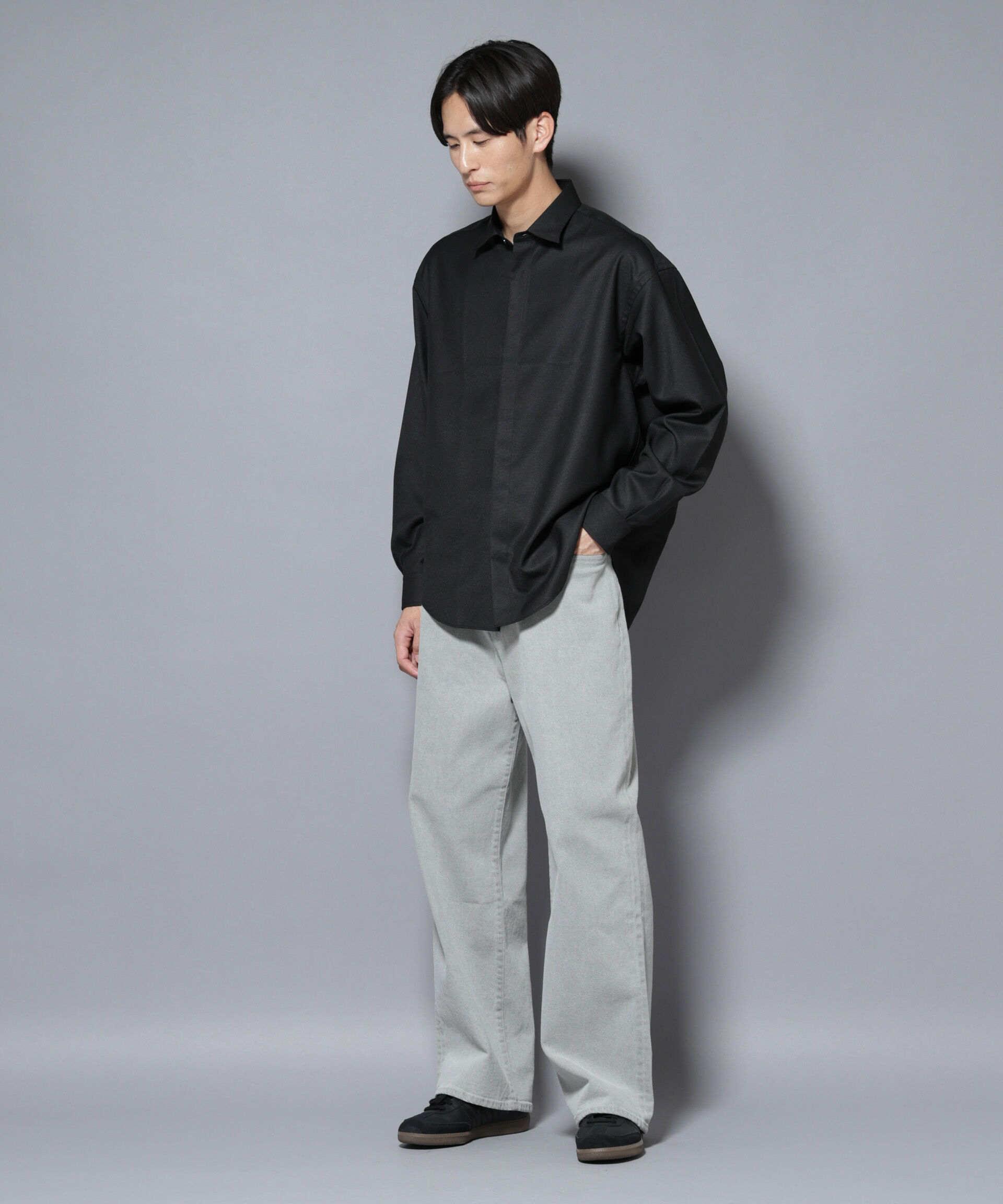 nano･universe「｢Gavante｣ ドライギャバレギュラーカラーシャツ」|シャツ・ブラウス|