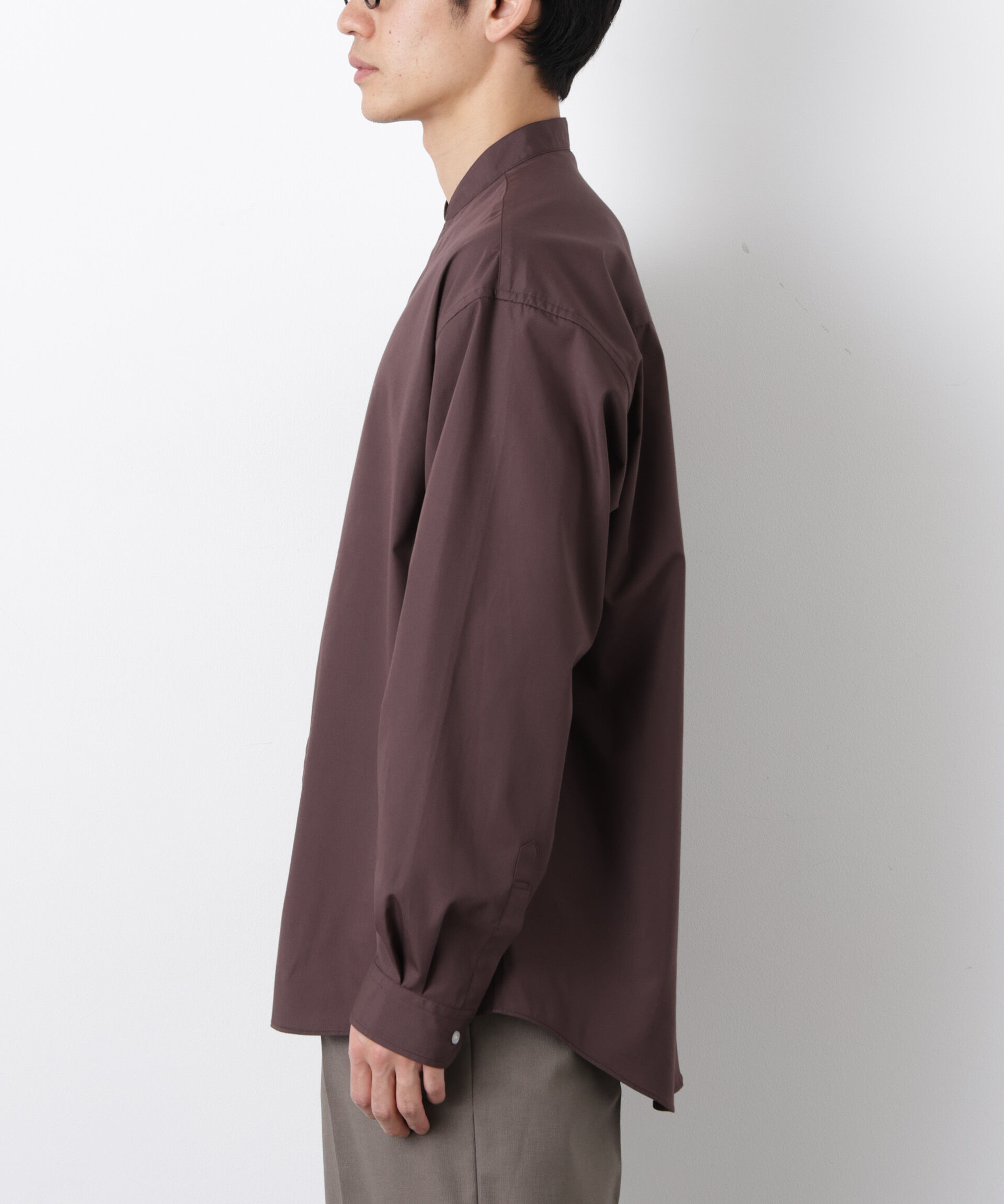 nano･universe「「大人のワイドシャツ」バンドカラー 長袖」|シャツ・ブラウス|