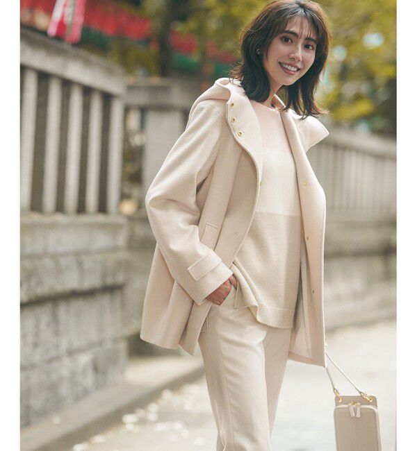 23区「【洗える】ウールカシミヤ カラーブロック ニット」|ニット・セーター|