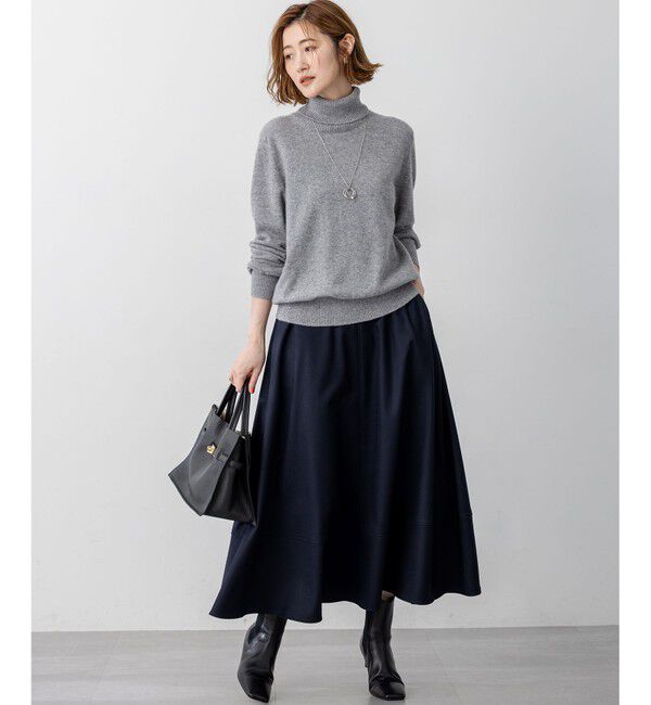 23区「【滝沢眞規子さん着用/BAILA掲載/洗える】ピュアカシミヤ タートルネック ニット」|ニット・セーター|