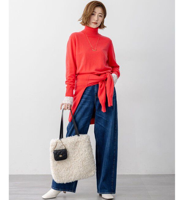 23区「【滝沢眞規子さん着用/BAILA掲載/洗える】ピュアカシミヤ タートルネック ニット」|ニット・セーター|