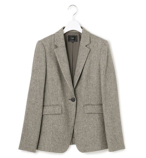23区「【洗える】ウールライクカルゼ テーラード ジャケット」|テーラードジャケット|