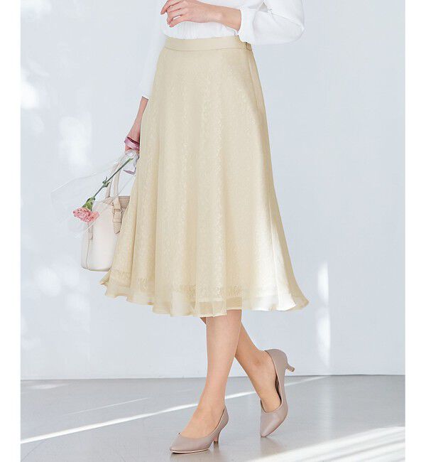 ANY SIS「【洗える】レーシーミルフィーユ スカート」|スカート|ベージュ