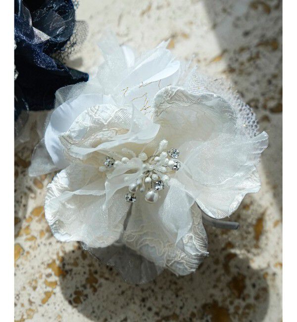 ANY SIS「ツインレース コサージュ」|ブローチ・コサージュ|アイボリー