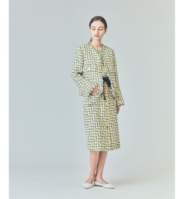  「チュールヤーンツイードワンピース」|ドレス|