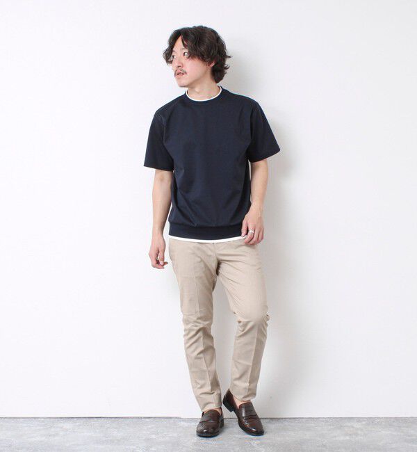 NOLLEY'S goodman「《接触冷感》スーピマコットン ダブルカラーTee 25SS」|Tシャツ・カットソー|